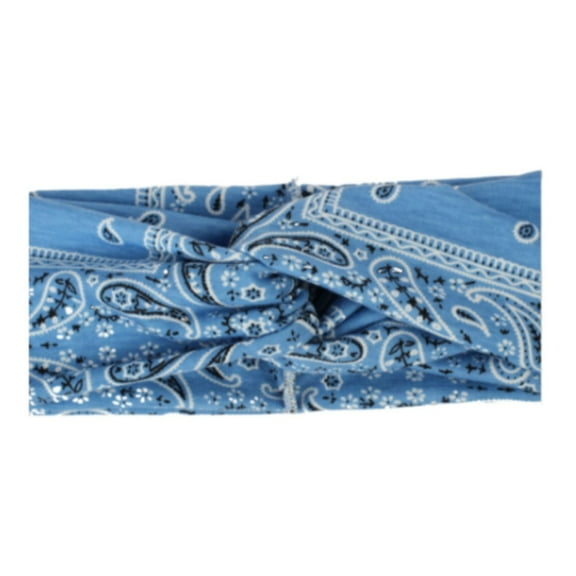Headbands of Hope Protective Ear Button Headbands - Blue Paisley