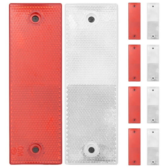 LEORX 10Pcs Assorted Color Adhesive Reflective Stickers for Car Bumpers and Trailers