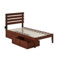 thumbnail image 3 of AFI Oxford 14" Twin Wood Platform Bed Frame with Set of 2 Storage Drawers, Walnut, 3 of 6