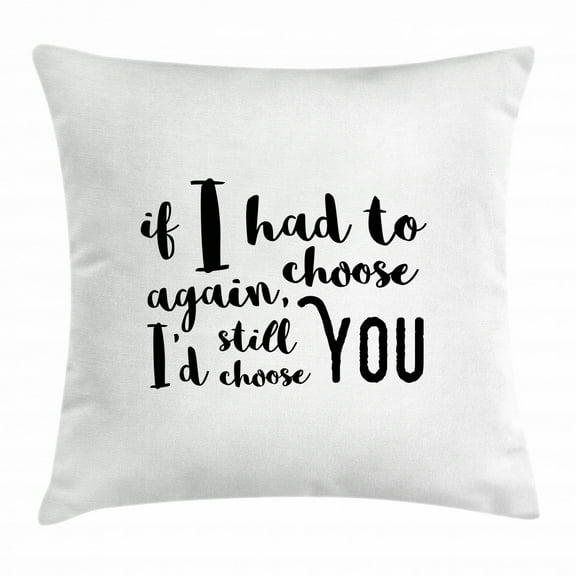 Ambesonne 16" x 16" Black Polyester Decorative Pillow Case