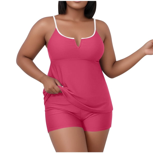 Camisetas Casuales de las Mujeres de Color Sólido de Gran Tamaño, Camisetas Largas con Cojín de Pecho para el Uso Diario, Conjunto de Cubierta de Traje de Baño de Verano