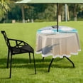 thumbnail image 7 of Coolnut 60" Starfish on Beach Outdoor Round Tablecloth, Waterproof Stain-Resistant Non-Slip Circular Tablecloth with Umbrella Hole and Zipper for Tabletop Backyard Party BBQ Decor, 7 of 7