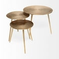 thumbnail image 4 of Mercana Reva I 24 x 21 Round Top Gold-Toned Metal Cast Aluminum Accent Table, 4 of 7