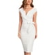 thumbnail image 2 of Vestido MUXXN, precioso escote midi en forma de corazón, color blanco roto, L, 2 of 7