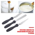 thumbnail image 4 of Kearding 3 piezas/juego de raspadores de pastel de acero inoxidable herramientas de espátulas de glaseado negro Type2 NO2, 4 of 6
