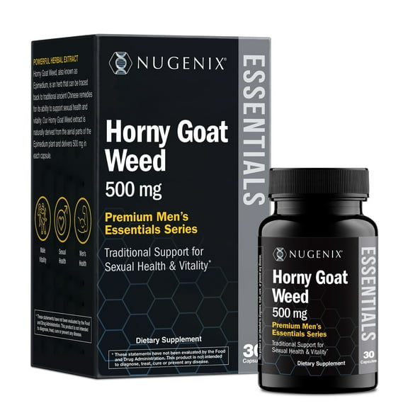 Nugenix Essentials Horny Goat Weed Premium Performance Men's Essentials 30 Count