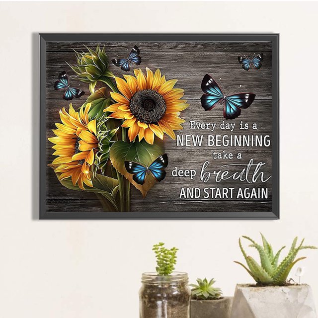 5D DIY Taladro Cuadrado Completo Parcial AB Taladro Diamante Pintura Girasol Kit 45x35cm JShteea El nuevo