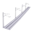 thumbnail image 2 of Accesorios de tren, kit de bloques de construcción de plástico duradero, de estación que vuela sobre las vías del tren para cumpleaños, niñ Pistas de 4 secciones, 2 of 8