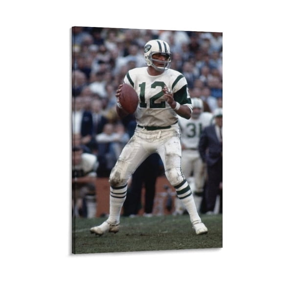 Joe Namath Playing Football Photo Poster Posters Art Print Wall Photo Paint Poster Hanging Picture Family Bedroom Decor Gift 20x30inch(50x75cm)