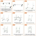 thumbnail image 6 of Double Rod Clothes Garment Rack, Moclever Metal Clothing Hanging Rolling Rack 61.8x31.5x20.1in, 6 of 11