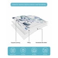 thumbnail image 5 of Blue Teal Eucalyptus Leaves Summer Quilt Set Twin Size,Soft Quilted Bedding Set with 2 Pillow Shams,Watercolor Weeping Botanical Lightweight All Season Bedspread Coverlet for Bedroom 68"x86", 5 of 6
