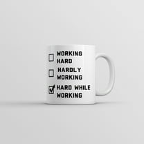 Hard While Working Checklist Mug Funny Sarcastic Adult Joke Graphic Novelty Coffee Cup