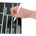 thumbnail image 4 of Movie Film Clap Board, Hollywood Clapper Board Wooden Film Movie Clapboard Accessory 12"x11" Give Away Erasable Pen, 4 of 5