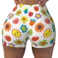 thumbnail image 2 of Disketp Cartoon Flowers for Scrunch Butt Workout Shorts Women Seamless Soft Smooth Gym Yoga Scrunch Active Shorts-XX-Large, 2 of 8