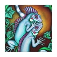 thumbnail image 1 of Iguanas in Bloom. - Canvas, 1 of 10