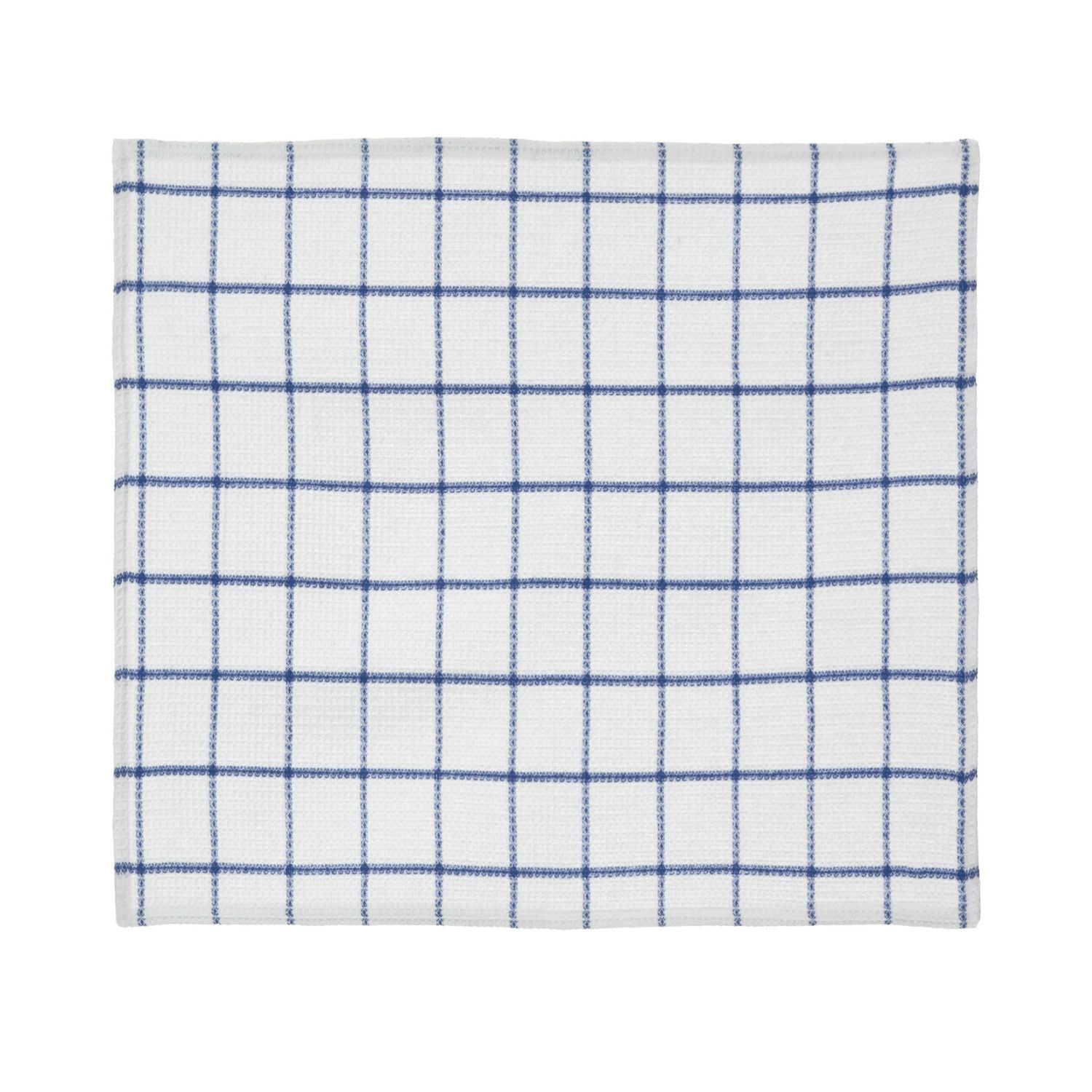 FabStyles Solo Waffle Dish Towels, Set of 4, Ring-Spun Cotton, Machine Washable, Long-Lasting Dish Cloths, Dish Towels, Sizes 12" x 12", Set of 4