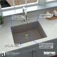 thumbnail image 5 of Karran USA QU-820-CN Quartz 24 3/8" Undermount single Basin Granite/Quartz Composite Kitchen sink, 5 of 11