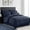 Navy Blue, variant on 8 Piece Embossed Greek Key Bed in a Bag Bedding Set, Queen - Navy Blue