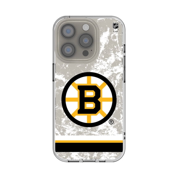 Boston Bruins iPhone Stripe Clear Ice Case