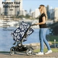 thumbnail image 5 of Haiem White Leaves Baby Nursing Cover & Nursing Poncho - Multi Use Cover for Baby Car Seat Canopy, Stroller Cover, 360°Full Privacy Breastfeeding Coverage, 5 of 9
