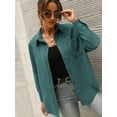 thumbnail image 5 of Jusfitsu Women’s Shacket Jacket Corduroy Long Sleeve Blouse Tops Casual Button Down Shirts for Women Oversized Top, 5 of 6