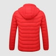 thumbnail image 7 of felwors 2025 Heated Hoodie Zip Heated Jacket Multiple Heating Zones Coat with 3 Heating Levels for Men Women Winter Outdoor Red, S, 7 of 7