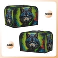 thumbnail image 7 of Toaster Covers 2 Slice, Realistic Style Wolf Warrior Waterproof Bread Machine Cover Fits for Standard 2 Slice Toasters, Home Decor Toaster Protection with Hanging Rope, 7 of 7
