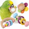 thumbnail image 4 of Juguete colgante, 4 piezas, juguete para loros, pájaros, juguete para jugar, juguete de madera, elaborado por expertos, 4 of 8