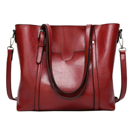 Women Handbags Oil Wax Leather Shoulder Bag Top Handle Satchel Capacity Purse Messenger Tote Women Handbags Oil Wax Leather Shoulder Bag Top Handle Satchel Capacity Purse Messenger Tote