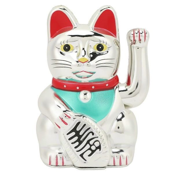 Waving Arm Cat Ornament Hand Waving Plastic Electric Hand Waving Cat Decoration for Home Car Shop