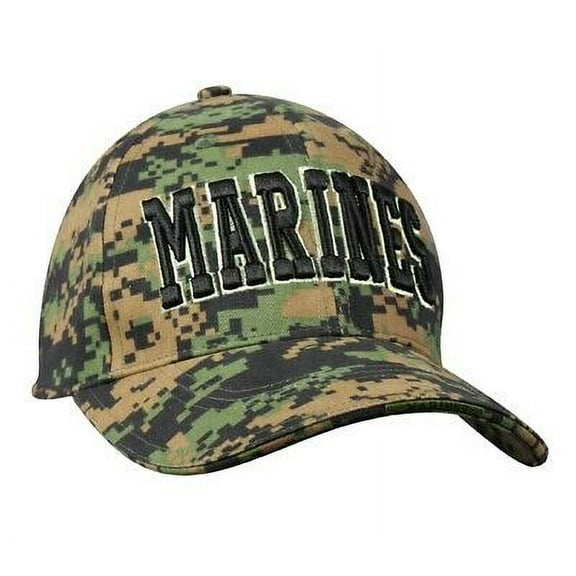 Rothco 11112 Deluxe Marines Low Profile Insignia Cap, Woodland Digital Camo