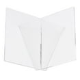 thumbnail image 1 of Acrylic Book Stand Displaying Shelf X Shaped Book Rack for Cookbook Recipe Menu Magazines Storybook, 1 of 8