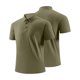 thumbnail image 3 of pstuiky camisetas de hombre, Camisa/top de manga corta de negocios, de moda, informal, para correr, para hombre, de color liso, con solapa y manga corta camisas casuales para hombre xxl, 3 of 8