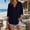 Navy, variant on Relaxed Fit Collared Shirt Beach Button Up Shirts for Women Plus Size Top Crew Neck Tshirts for Women Women Linen Shirt Y2K Tops Dressy Summer Outfits Womens Workout Tops Casual Blouse