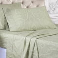 thumbnail image 5 of Cotton Rich 600 Thread Count Italian Paisley Sheet Set  California King-Sage, 5 of 5