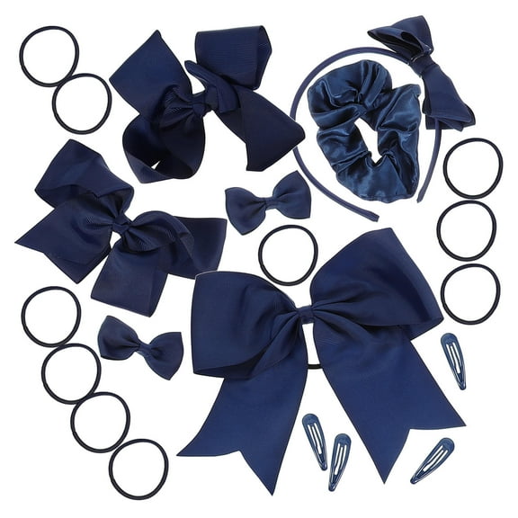 PENIKOKO Bulk Hair Accessories For Girls Hair Barrettes Navy 1 Set