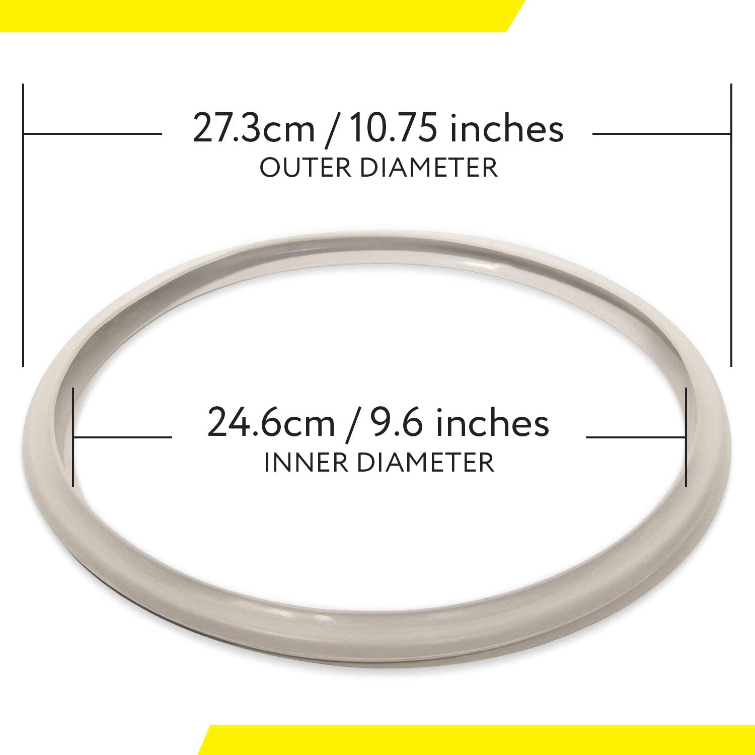 Impresa - 10 inch Fagor Pressure Cooker Replacement Gasket - Fits Many 8 and 10 Quart Fagor Stovetop Models (2 Pack) - image 4 of 5