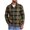 Green, variant on ZUKMRJPC Mens Fleece Jackets Long Sleeve Full Zip Up Stylish Vintage Plaid Warm Shirts Jacket Casual Lightweight Lapel Jacket with Pocket