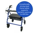 thumbnail image 6 of McKesson Bariatric Folding Rollator, Walking Aid for Seniors, 400 lbs Weight Capacity, 1 Ct, 6 of 8