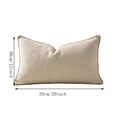 thumbnail image 3 of Yardvibe Long Lumbar Throw Pillow, Soft Linen Decorative Pillow, Vintage Farmhouse Textured Accent Cushion for Sofa couch Bedroom living Room (Khaki), 3 of 7