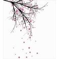 thumbnail image 3 of Nature Duvet Cover Set, Cherry Blossoming Falling Petals Flowers Springtime Park Simple Illustration Print, Decorative 2 Piece Bedding Set with 1 Pillow Shams, Twin Size, Pink Black, by Ambesonne, 3 of 3