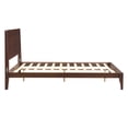 thumbnail image 6 of Harper & Bright Designs Queen Size Bamboo Wood Platform Bed, Queen Simple Bed Frame with Headboard and Wood Slat Metal Support, No Box Spring Needed, for Bedroom, Chocolate, 6 of 6
