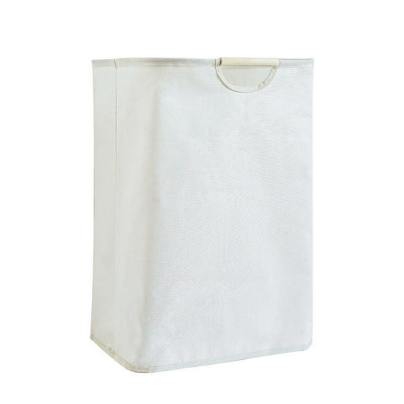 Laundry Basket, Collapsible Laundry Hamper with Handle, Large Laundry Basket Hamper for Clothes, Travel,Towels＆Toys in the Family and Dorm, White