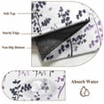 thumbnail image 6 of Grey Purple Botanical Area Rugs 2.7'x5', Washable Small Throw Rugs for Kitchen Bedroom, Watercolor Spring Floral Summer Leaf Indoor Outdoor Rug Non-Slip Low Pile Carpet Runner Reversible Floor Mats, 6 of 8