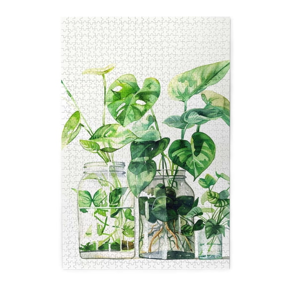 1000 PCS Hydroponic Green Vines 1000 Piece Wooden Puzzle For Adults,Funny Artwork For Adults,Classic Plant Artworks,Enjoy The Puzzle Solving Process,Great For Relaxation And Display For Puzzle Lovers