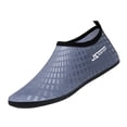 thumbnail image 3 of Barefoot Shoes for Women Slip-On Walking Sneakers with Wide Toe Box Non-Slip Lightweight Sole Breathable Fabric Flexible Minimalist Design for Everyday Wear Hiking Grounding Activities,Gray 44, 3 of 6
