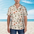 thumbnail image 2 of Fotbe Forest Mushrooms Insects Camisa Hawaiana para Hombre Unisex – Camisa Casual de Verano con Botones de Manga Corta de Algodón y Lino,X-Large, 2 of 7