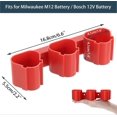 thumbnail image 2 of KAIYANG soportes de batería para soportes de almacenamiento de herramientas de batería Milwaukee con ranuras para batería, soportes de almacenamiento de batería Bosch de 12 V para montaje en pared, so, 2 of 5