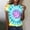 Light Blue#34, variant on Summer T Shirts Tops for Women Oversized Crewneck Tie Dye Printed Cotton Like Short Sleeve Top Womens Casual Round Neck Loose Lightweight Comfy Tee Shirt