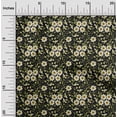 thumbnail image 1 of oneOone Silk Tabby Black Fabric Leaves & Floral Artistic Sewing Craft Projects Fabric Prints By Yard 42 Inch Wide, 1 of 4